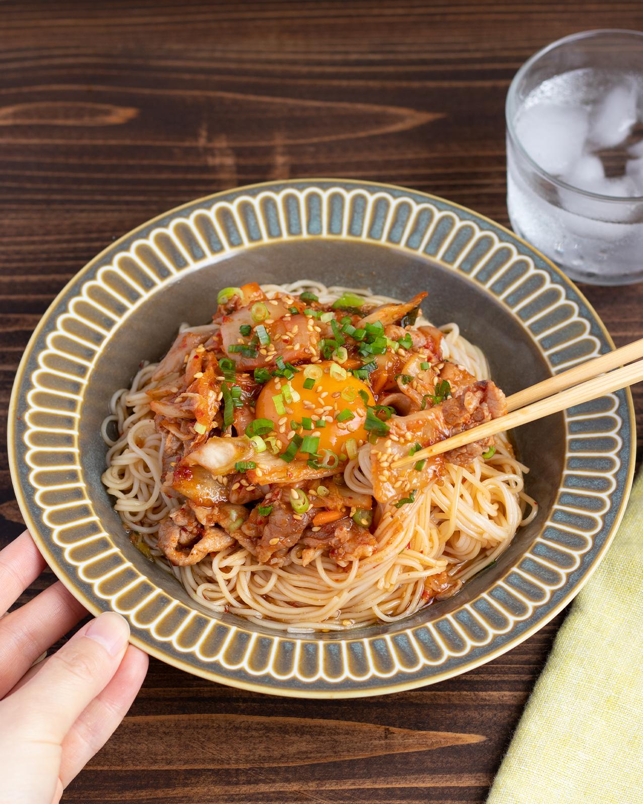 そうめん レシピ キムチ